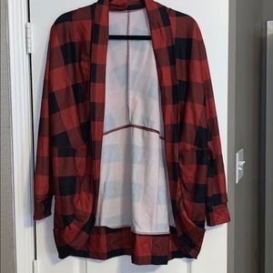 Buffalo plaid cardigan